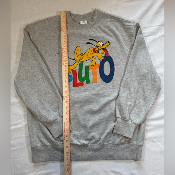 Walt Disney World Gray Pluto Embroided Graphic Crewneck Sweatshirt - Picture 4 of 7